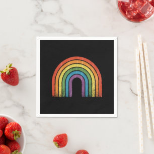 LGBTQ Rainbow Flag Gay Pride LGBT Awareness Ally  Napkin