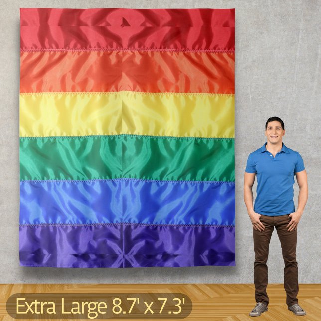 LGBTQ Rainbow Flag Gay Pride Parade Gay Wedding Tapestry (Creator Uploaded)
