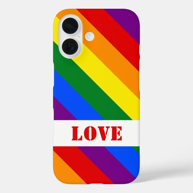 LGBTQ+ Rainbow Flag Love for Pride Month  -  Case-Mate iPhone Case (Back)
