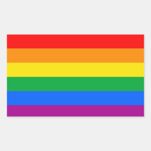 LGBTQ+ Rainbow Flag Rectangular Sticker