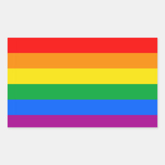 LGBTQ+ Rainbow Flag Rectangular Sticker