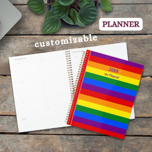 LGBTQ+ Rainbow Flag Stripes for Pride Month - Planner