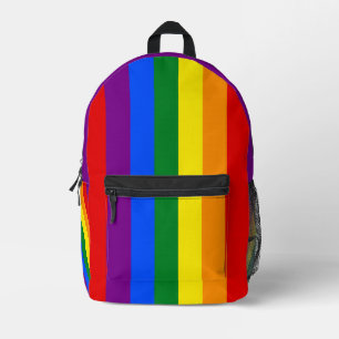 LGBTQ+ Rainbow Flag Stripes for Pride Month - Printed Backpack