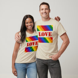 LGBTQ+ Rainbow Flag Stripes for Pride Month - T-Shirt