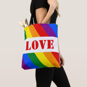 LGBTQ+ Rainbow Flag Stripes for Pride Month -  Tote Bag