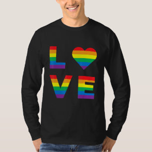Lgbtq Rainbow Flags Equality Love Les Gay Pride Mo T-Shirt