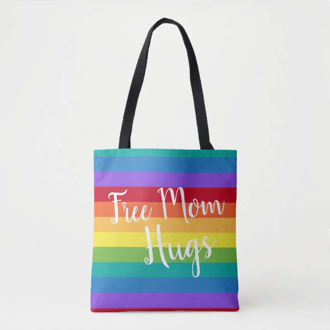LGBTQ Rainbow Gay or Lesbian Pride Tote Bag (Front)