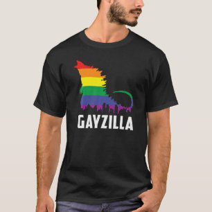 Lgbtq Rainbow Gayzilla  Lgbt Pride Colours Graphic T-Shirt