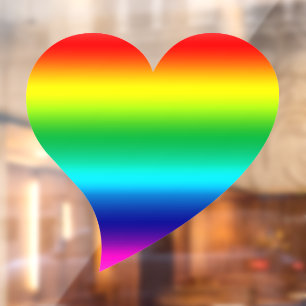 Lgbtq rainbow gradient colours big heart gay pride