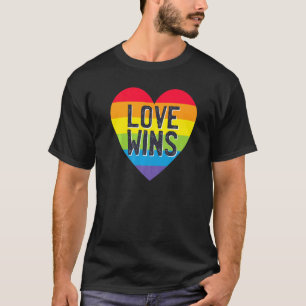 Lgbtq Rainbow Heart Love Wins T-Shirt