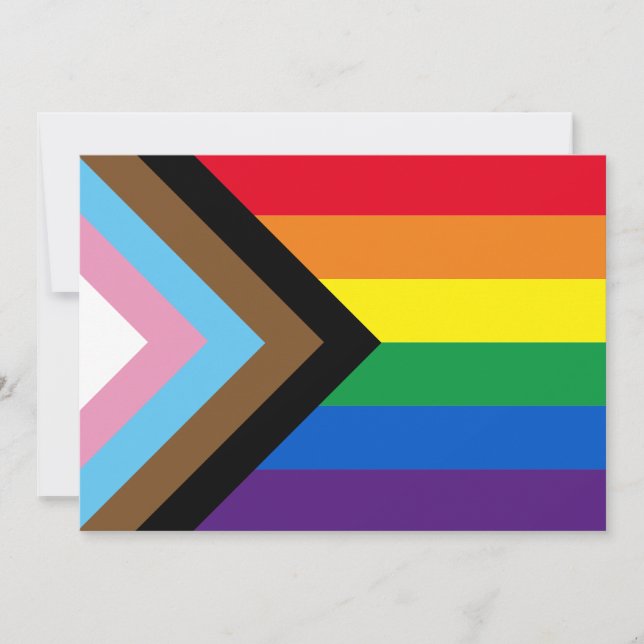 Lgbtq rainbow inclusive diversity gay pride flag invitation (Front)