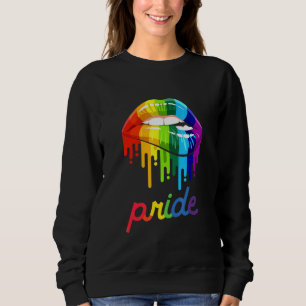 Lgbtq Rainbow Lips Pride Month - Gay Homosexual Le Sweatshirt