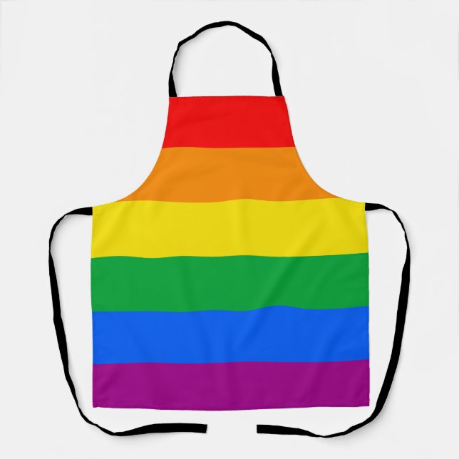 LGBTQ+ Rainbow Pride Flag Apron (Front)