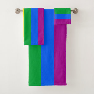 LGBTQ+ Rainbow Pride Flag Bath Towel Set