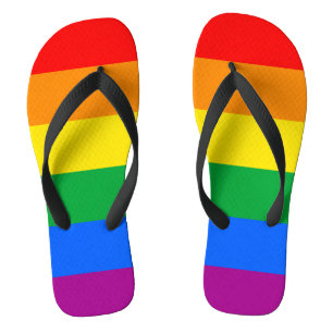 LGBTQ+ Rainbow Pride Flag Jandals