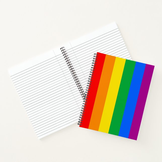 LGBTQ+ Rainbow Pride Flag Notebook (Inside)