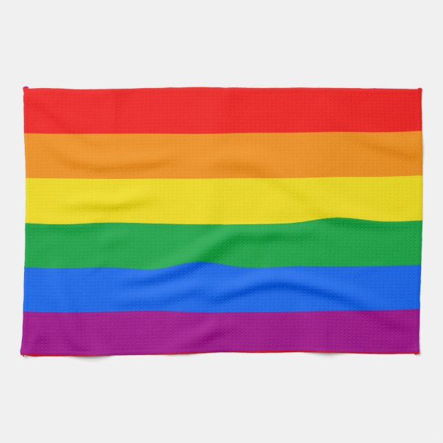 LGBTQ+ Rainbow Pride Flag Tea Towel (Horizontal)
