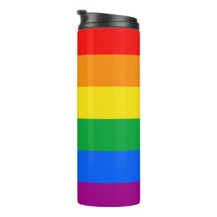 LGBTQ+ Rainbow Pride Flag Thermal Tumbler