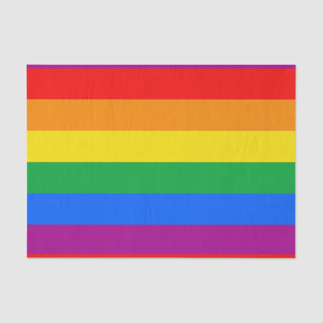 LGBTQ+ Rainbow Pride Flag Tissue Paper (Front)
