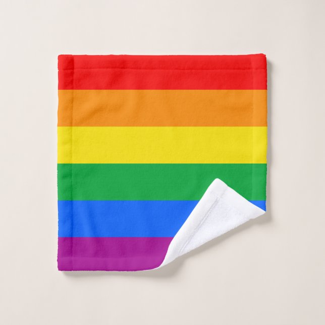 LGBTQ+ Rainbow Pride Flag Wash Cloth (Wash Cloth)