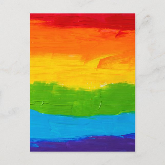 🏳️‍🌈 LGBTQ+ Rainbow Pride Postcard – Gay Lesbian (Front)