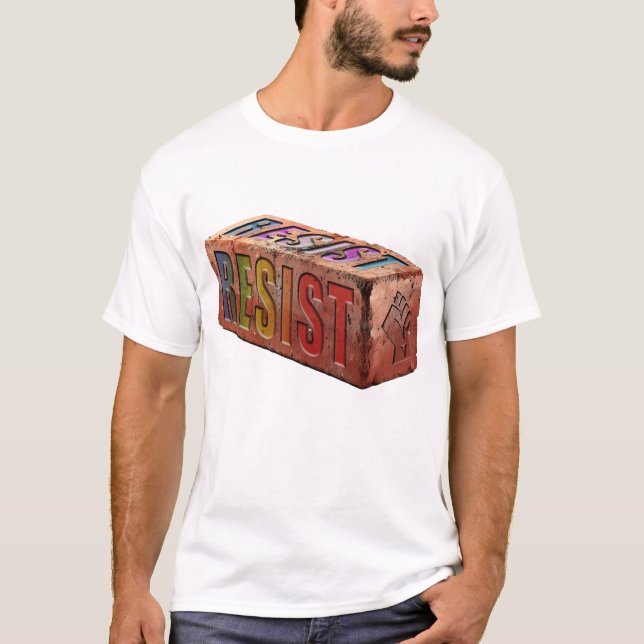 LGBTQ+ "RESIST" Brick T-Shirt (Front)