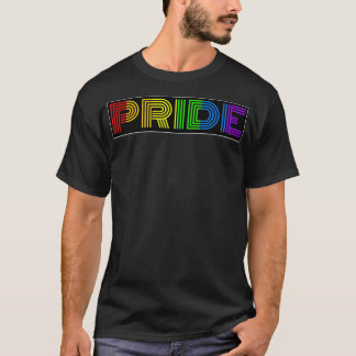 LGBTQ Retro Pride Rainbow Colours Premium  T-Shirt