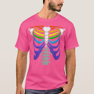 LGBTQ Rib Cage Rainbow Flag Pride Month LGBT Human T-Shirt