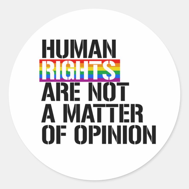LGBTQ Rights Classic Round Sticker (Front)
