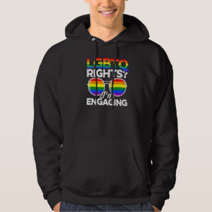 Lgbtq Rights I'm Engaging Lesbian Love Rainbow Gay Hoodie