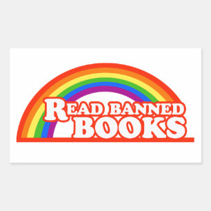 LGBTQ Rights Read Banned Books Rectangular Sticker