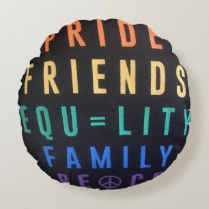 LGBTQ Round Pillow