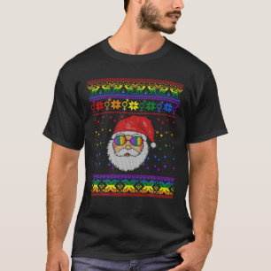 LGBTQ Santa Ugly Christmas Sweater Gay Pride Trans