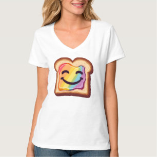 LGBTQ smiling slice of toast topped with vibrant r T-Shirt
