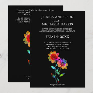 🌈 LGBTQ Soaring Together Petals & Pride Invitation