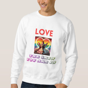 LGBTQ+ Sphynx Cats Love Skin You're In Men's Sweatshirt