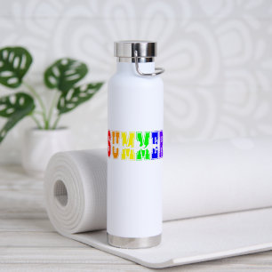 LGBTQ Summer Vibes Rainbow Pride Water Bottle