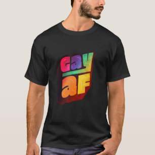Lgbtq+ Support Gay Af Halftone Edition T-Shirt
