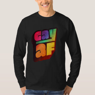 Lgbtq+ Support  Gay Af Halftone Edition T-Shirt