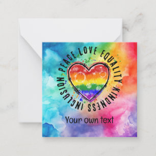 LGBTQ the Pride Note Card: Spread Love Card