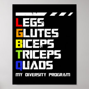 Lgbtq Training Program For Gay Queer Funny Fitness Poster