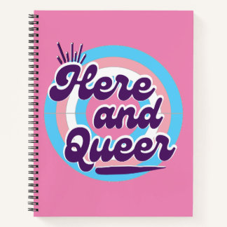 LGBTQ: Transgender Flag - Here and Queer Notebook
