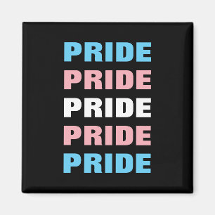 LGBTQ Transgender Pride Customisable Repeated Text Magnet