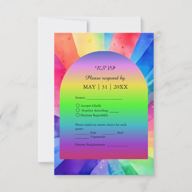 lgbtq transgender wedding RSVP card (Front)