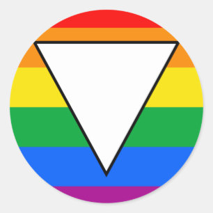 LGBTQ+ Triangle and Rainbow Pride Classic Round Sticker