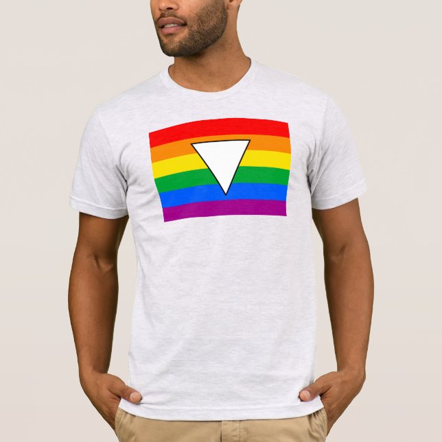 LGBTQ+ Triangle and Rainbow Pride T-Shirt (Front)