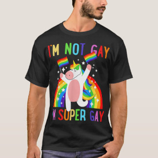 LGBTQ Unicorn Super Gay Pride LGBT Ally Rainbow Fl T-Shirt