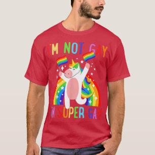 LGBTQ Unicorn Super Gay Pride LGBT Ally Rainbow Fl T-Shirt