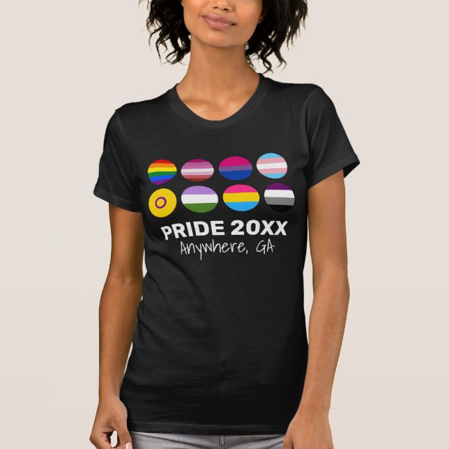 LGBTQ+ Unity Pride (For Dark Colours ) Custom T-Shirt (Front)