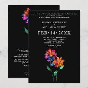 🌈 LGBTQ Vow Bloom Petals & Pride Invitation